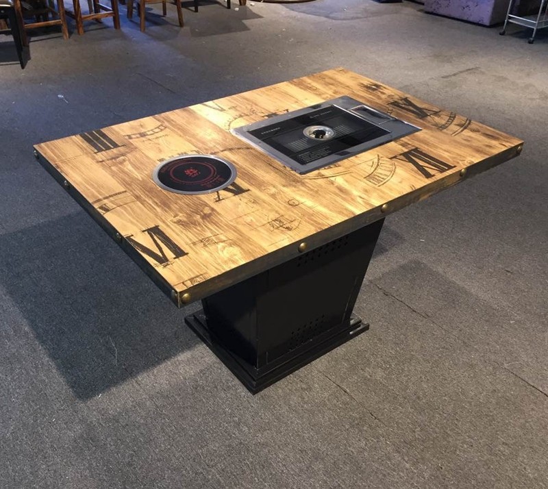 Korean Bbq Grill Dining Table 