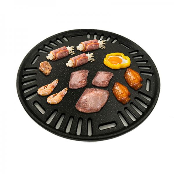 Korean Bbq Non Stick Grill Plate Bbq Round Grill Pan 295mm